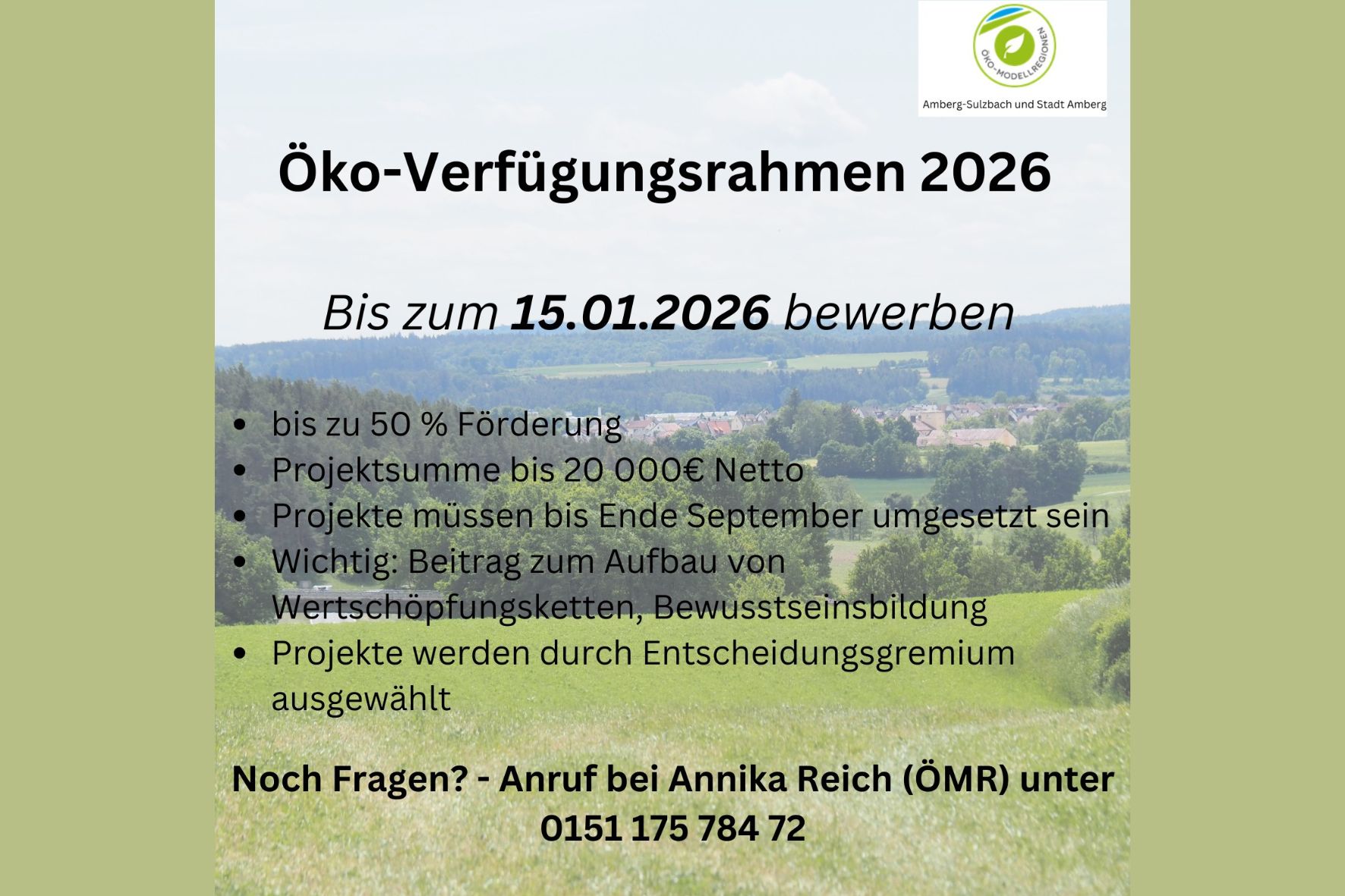 F�rderung von �ko-Kleinprojekten auch 2026 � Jetzt Antr�ge stellen!